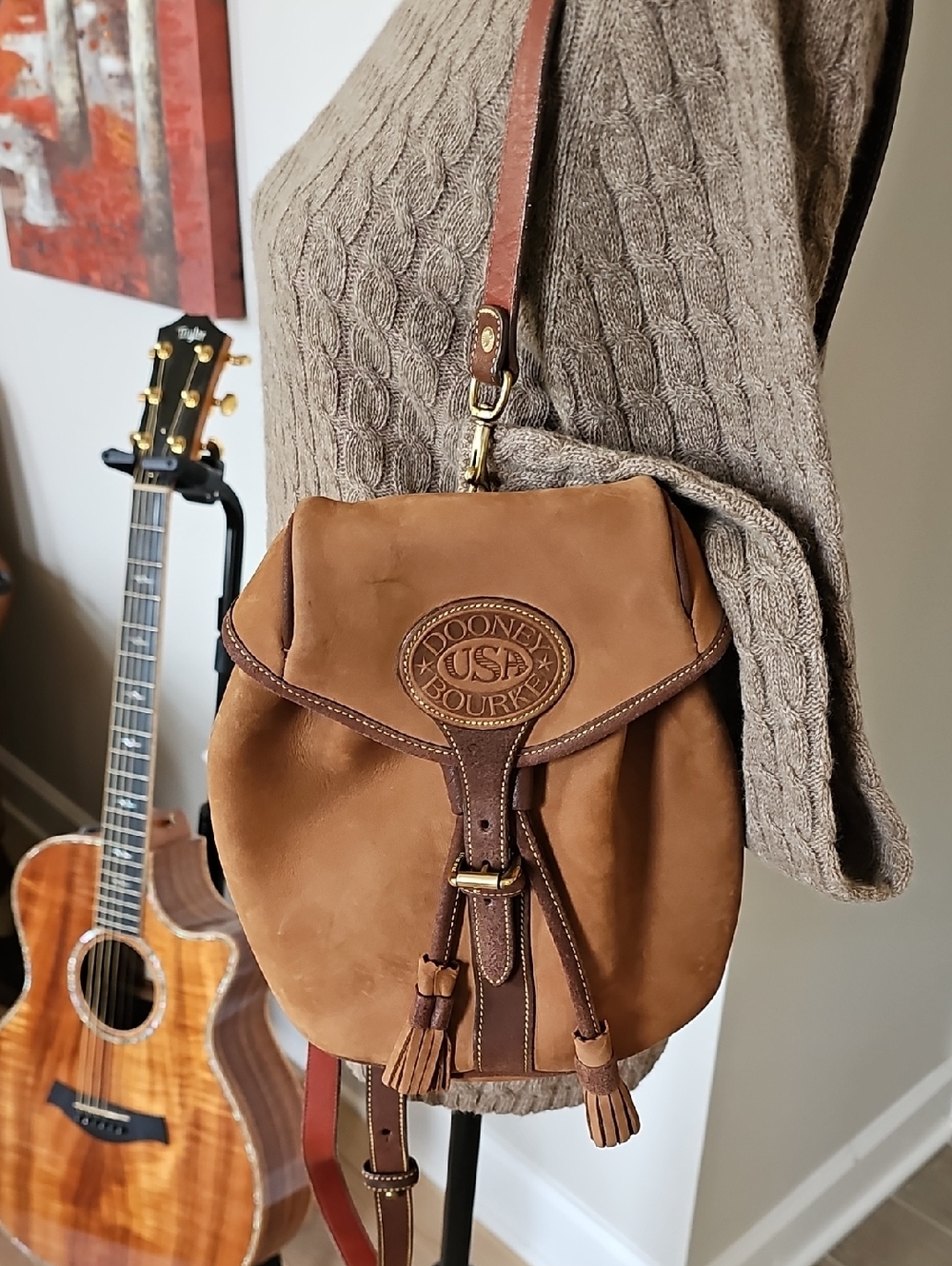 Dooney & Bourke Newbuck Suede Backpack Excellent Unused Condition - Picture 5 of 13